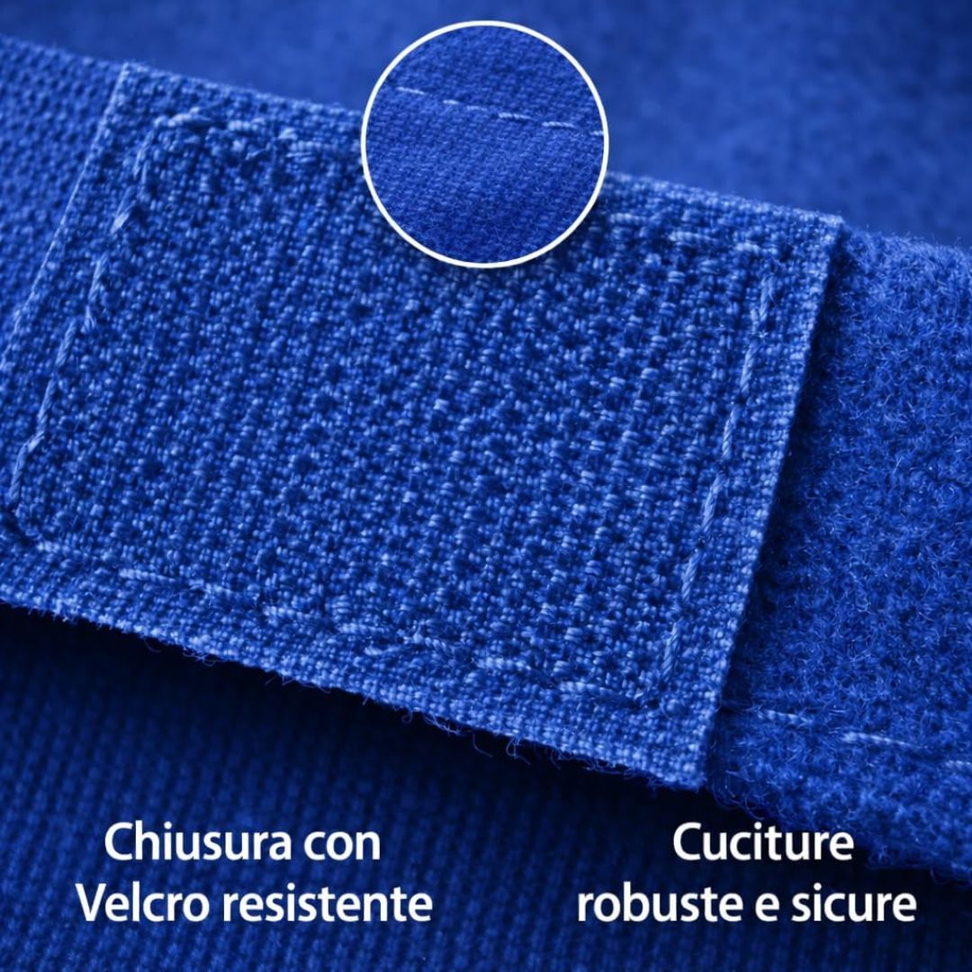 Sacca Porta Gel Caldo/Freddo con Fascia di Fissaggio 12,5 x 26 cm – Blu | Gel non incluso