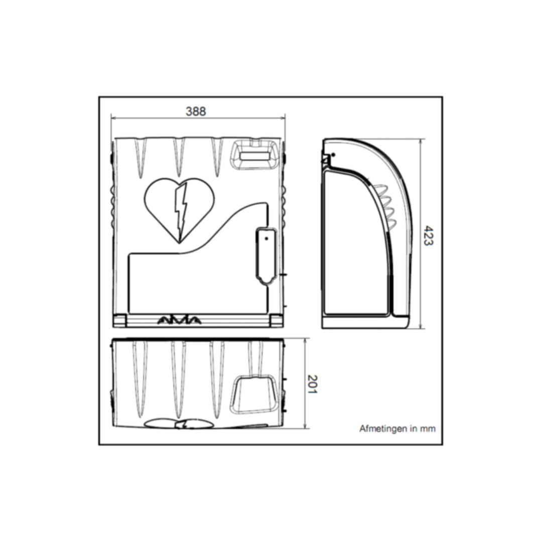 Teca da Interno Aivia 100 per Defibrillatore DAE