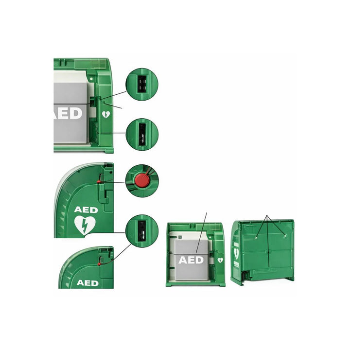 Teca Riscaldata da Esterno Aivia 210 con Codice PIN per Defibrillatore DAE
