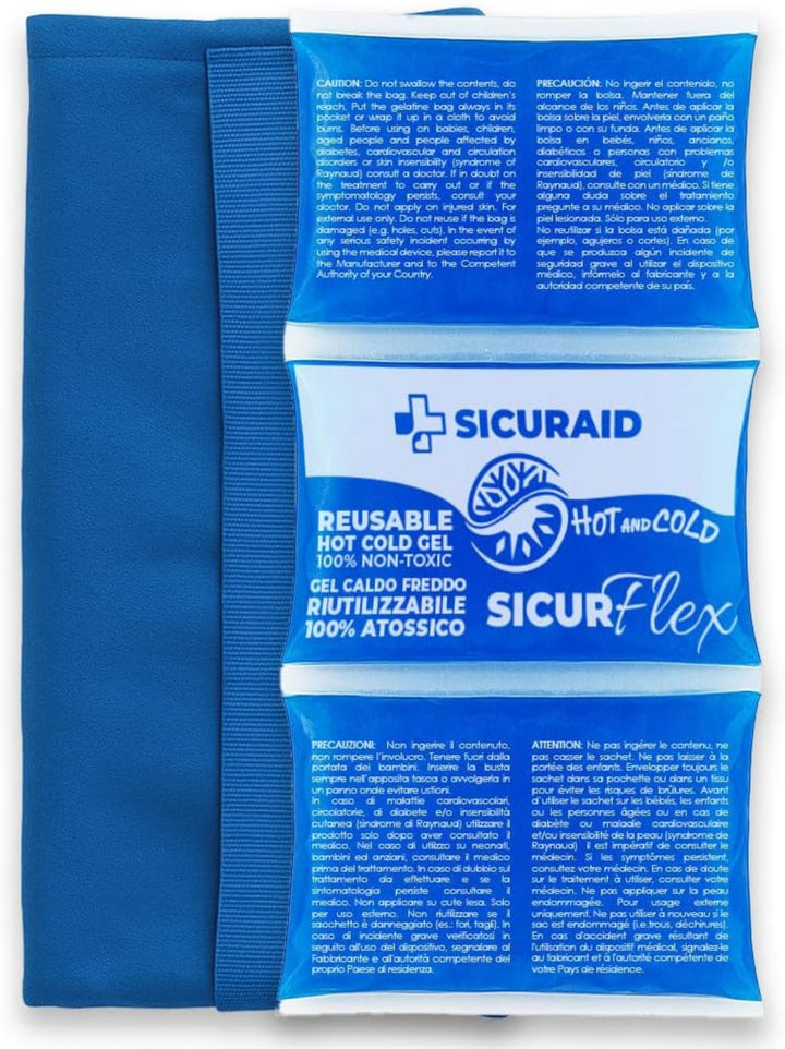 Ghiaccio Gel Riutilizzabile con Sacca Protettiva (1 Pezzo Flex + 1 Sacca)