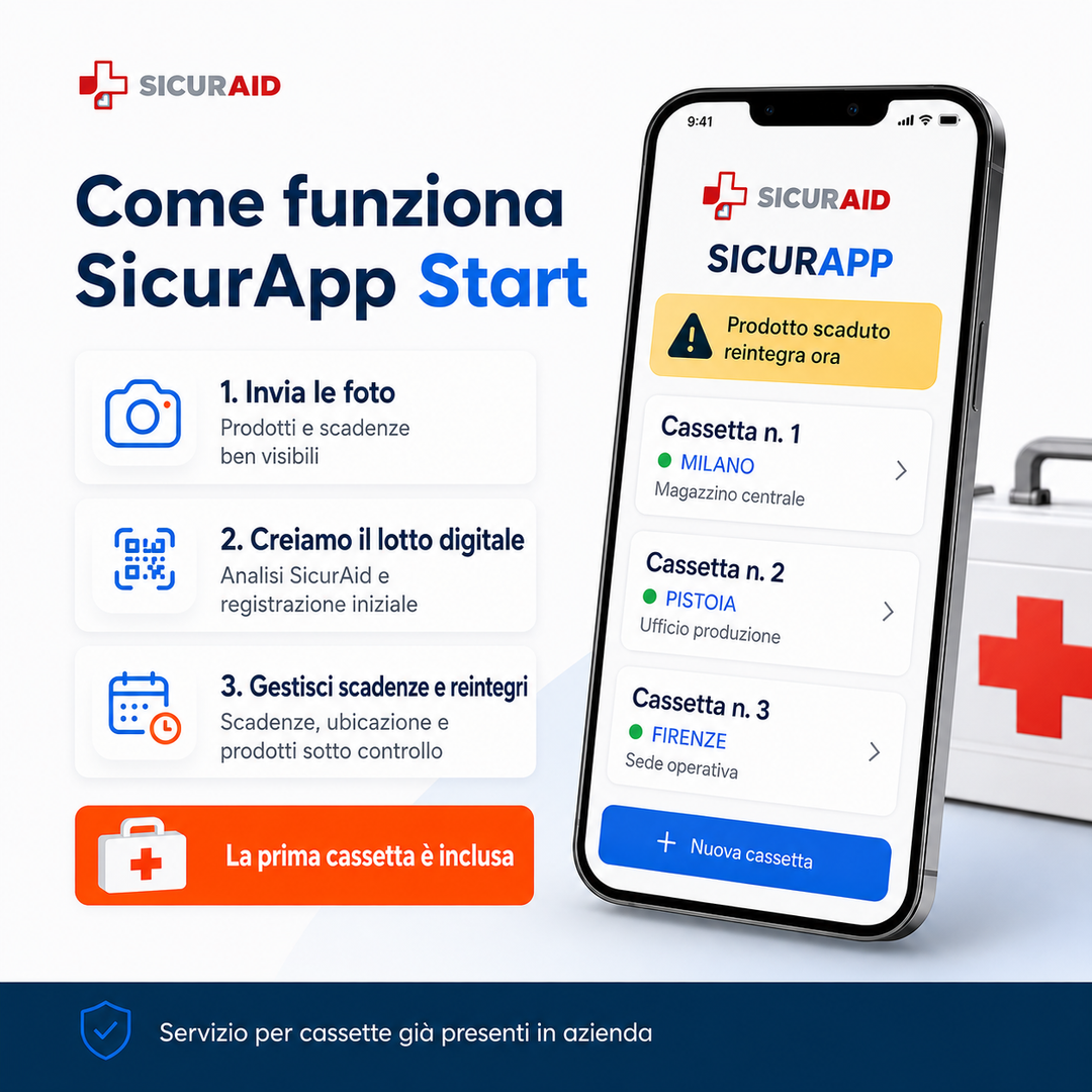 SicurApp Start – Digitalizza la tua cassetta di pronto soccorso
