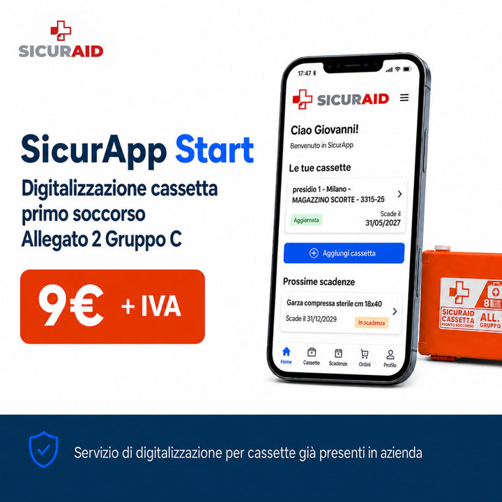 SicurApp Start – Digitalizzazione Cassetta Primo Soccorso Allegato 2 Gruppo C