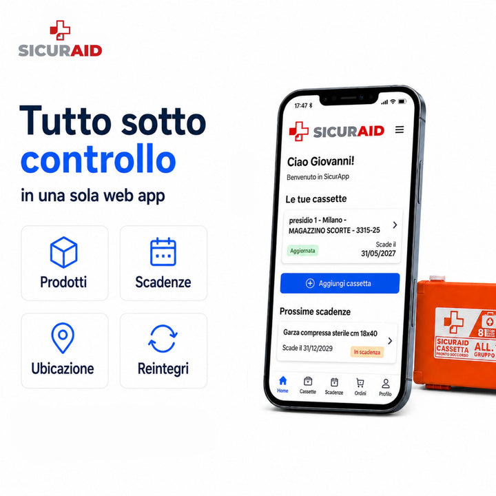 SicurApp Start – Digitalizzazione Cassetta Primo Soccorso Allegato 2 Gruppo C