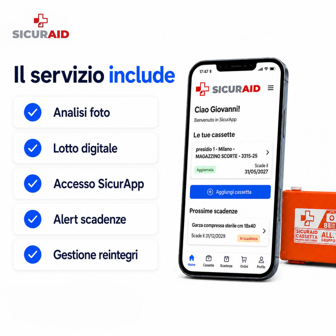 SicurApp Start – Digitalizzazione Cassetta Primo Soccorso Allegato 2 Gruppo C