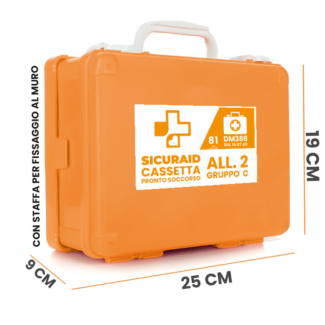 SICURAID Cassetta Pronto Soccorso All. 2 C con Cartello Segnaletico