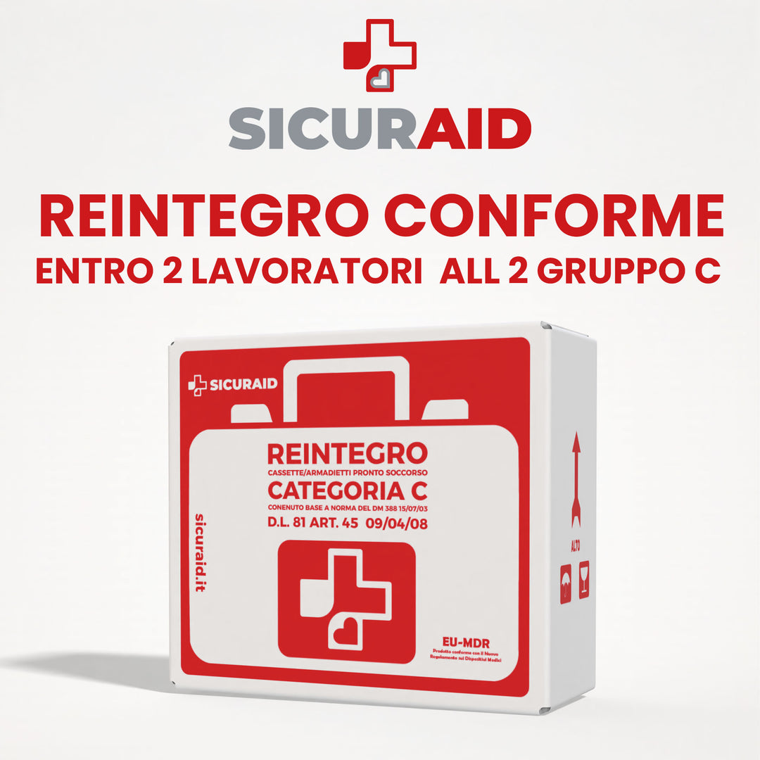 SICURAID Kit di Reintegro Pronto Soccorso Allegato 2 Gruppo C + Accesso web App